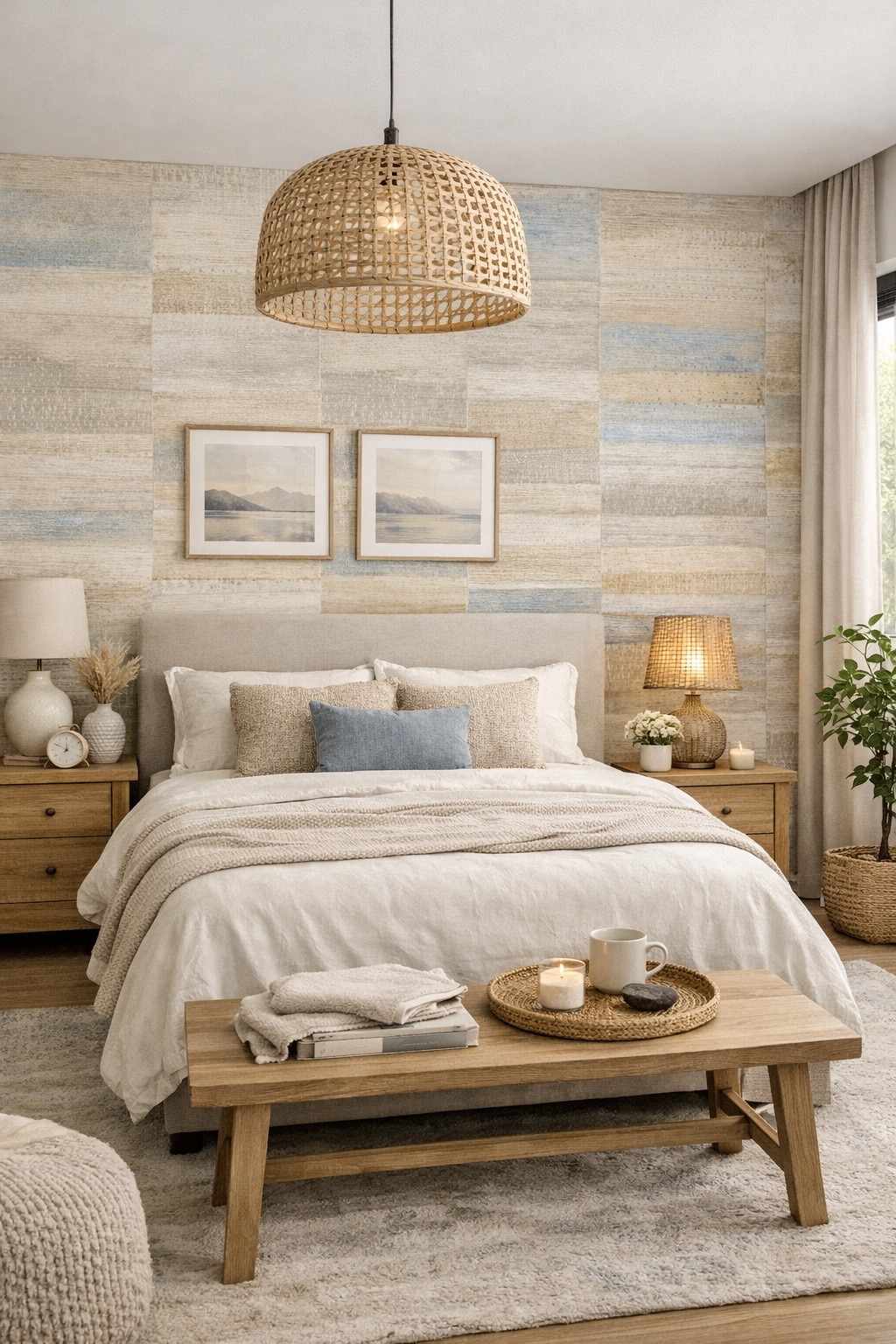 Grandeco Wall Fashion – Geometrisch Blau & Beige - Thumbnail 2