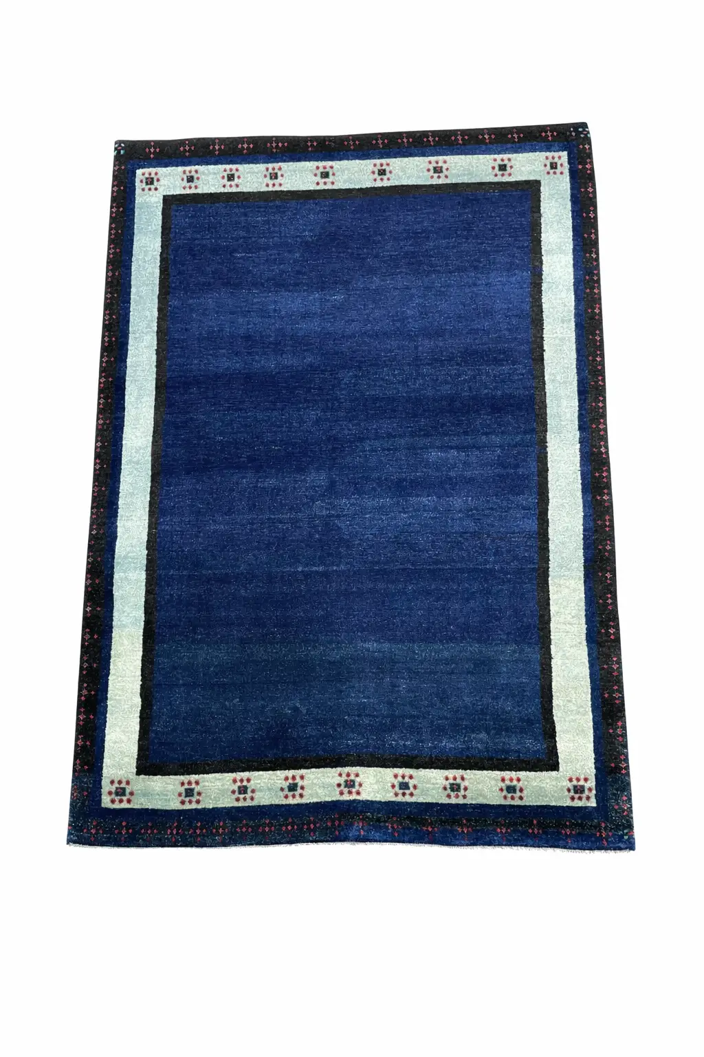 Indo Gabbeh Blau mit Rand – günstig im Heineking Outlet